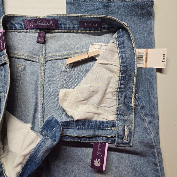 Gloria Vanderbilt Amanda Size 12 Acapulco Wash Heritage Fit Tapered Leg Classic - Picture 2 of 8